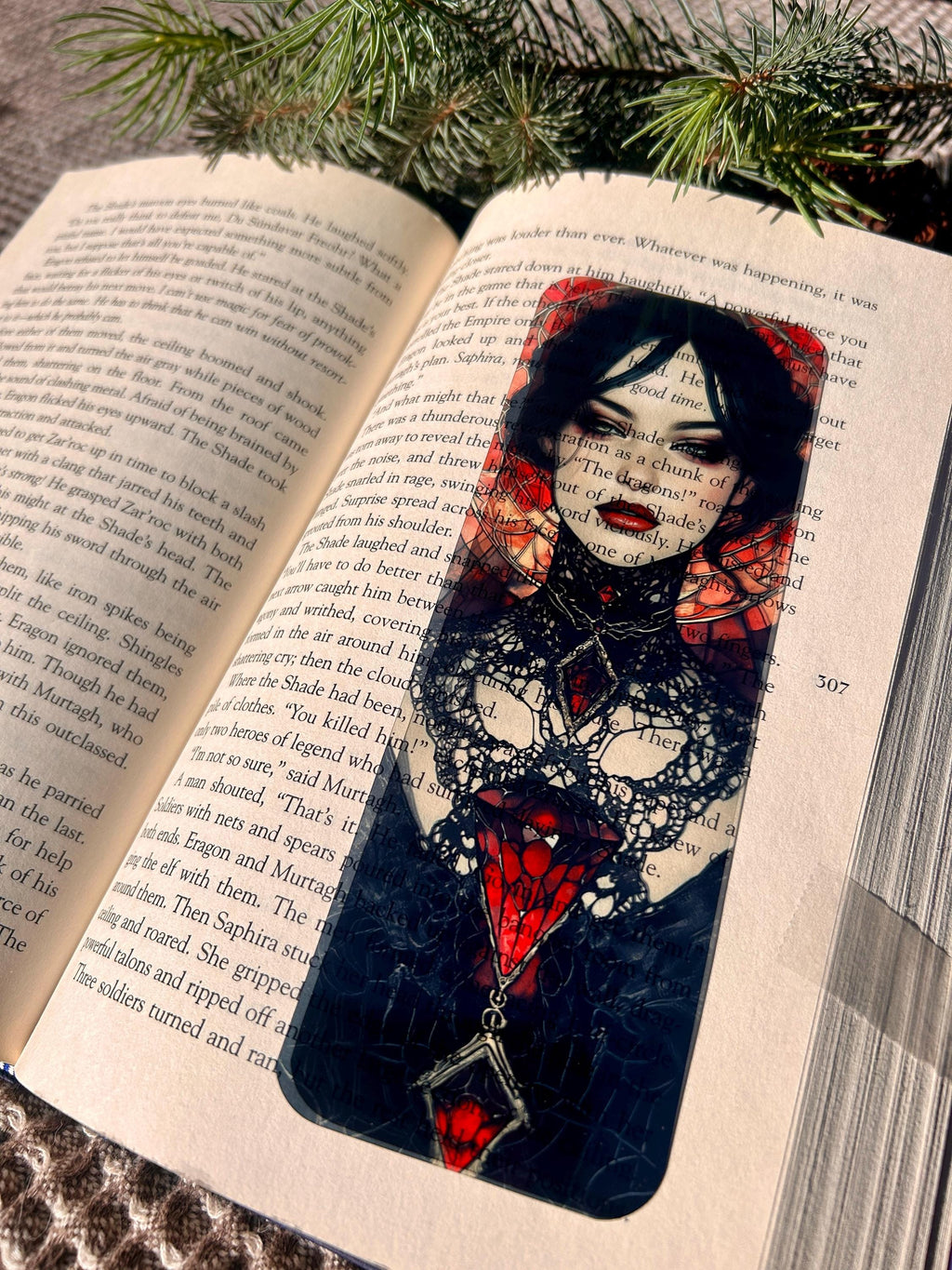 Gothic Lady Bookmark – Dark Victorian Vampire Bookmark for Book Lovers, Gothic Fantasy Gift, Mysterious Page Marker, Elegant Horror Art | | Wiccan Center