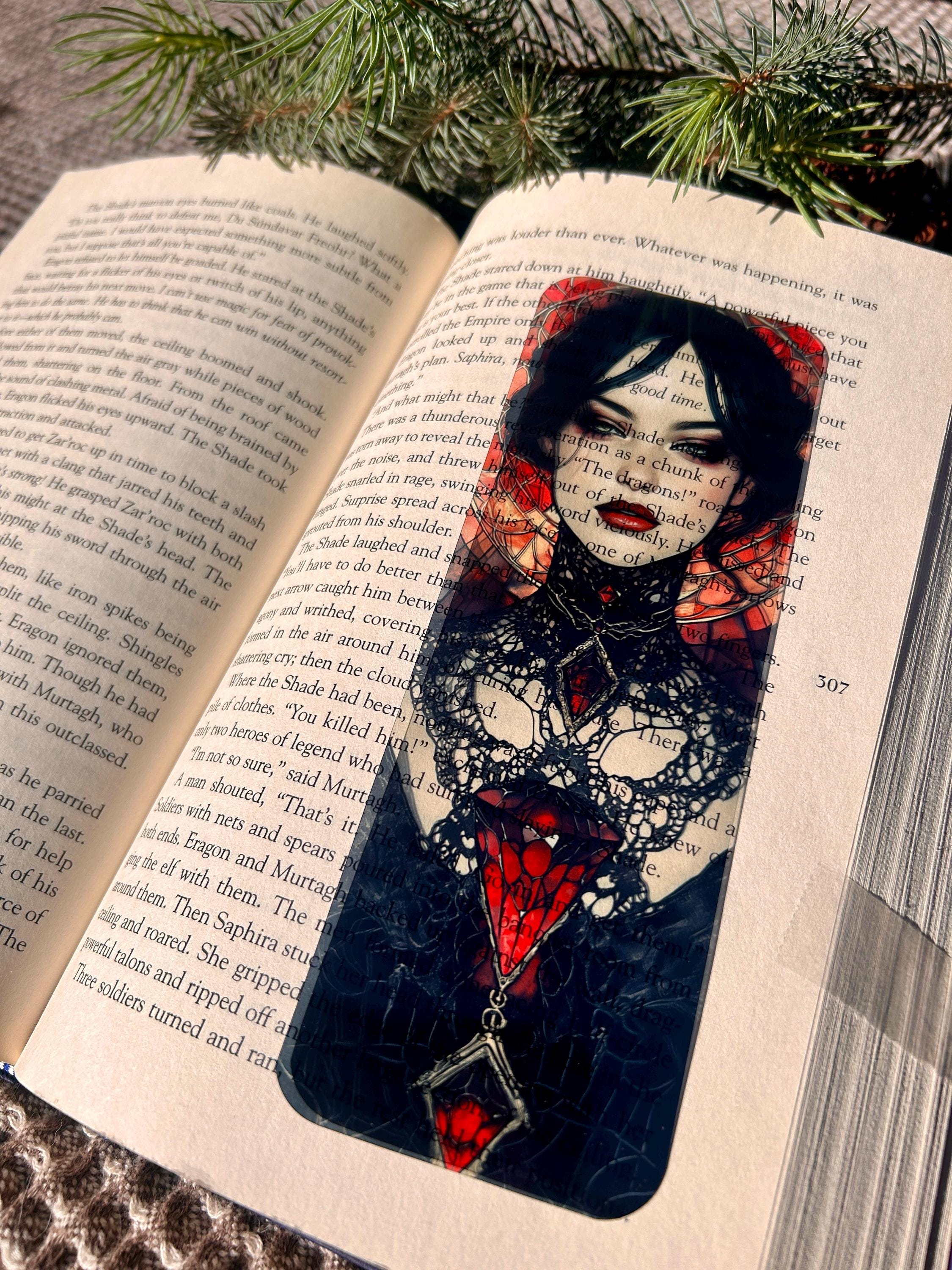 Gothic Lady Bookmark – Dark Victorian Vampire Bookmark for Book Lovers, Gothic Fantasy Gift, Mysterious Page Marker, Elegant Horror Art | | Wiccan Center