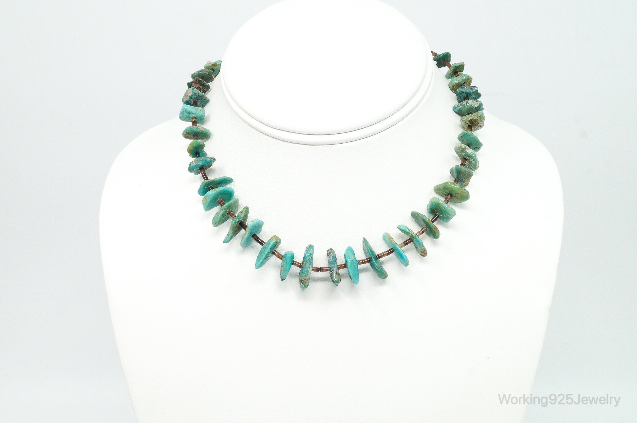 Vintage Native American Turquoise Porcupine Quill Sterling Silver Necklace | Jewelry > Necklaces > Pendants | Wiccan Center
