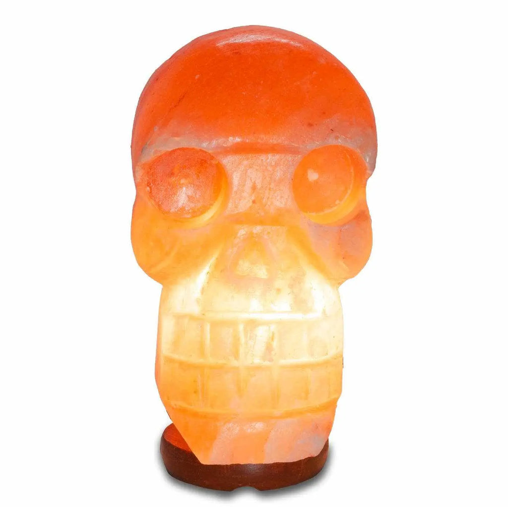 Skull Shaped Salt Lamp - 9.5" avg. - Cord, Bulb, Dimmer | | Wiccan Center
