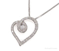 Vintage Diamond Heart Sterling Silver Necklace | Jewelry > Necklaces > Pendants | Wiccan Center