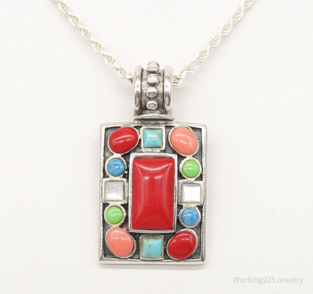 Vintage Multi Gem Sterling Silver Necklace | Jewelry > Necklaces > Pendants | Wiccan Center