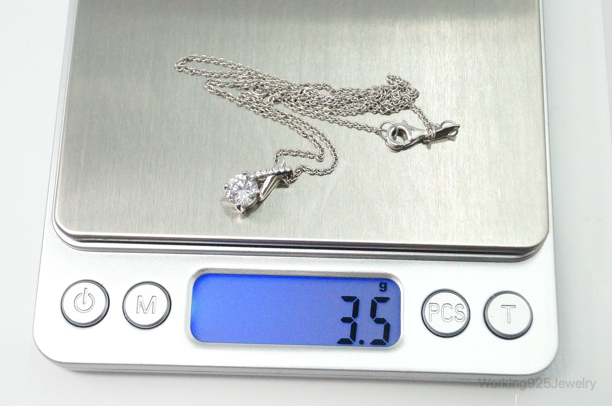 Vintage Designer Lafonn Cubic Zirconia Sterling Silver Necklace | Jewelry > Necklaces > Pendants | Wiccan Center
