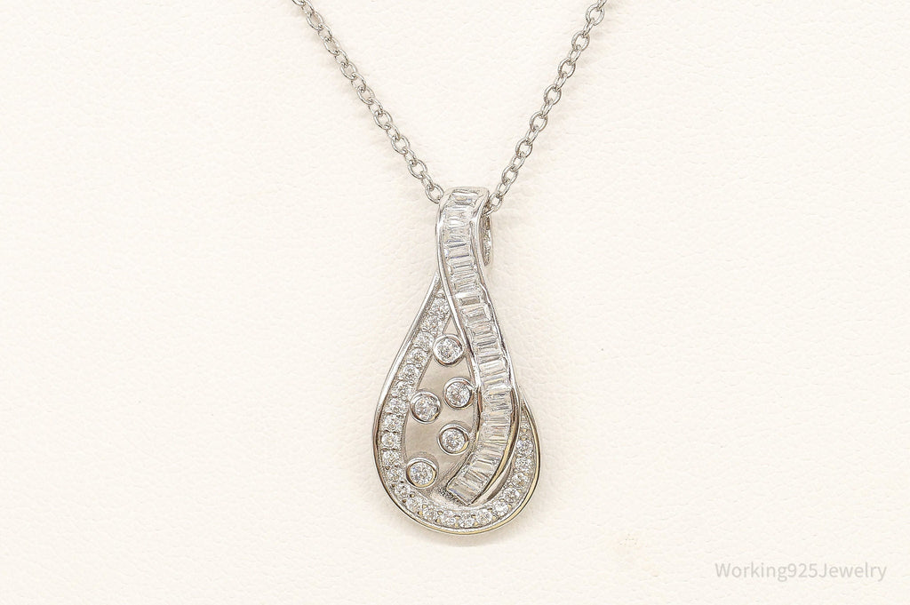 Designer Ryze Cubic Zirconia Sterling Silver Necklace | Jewelry > Necklaces > Pendants | Wiccan Center