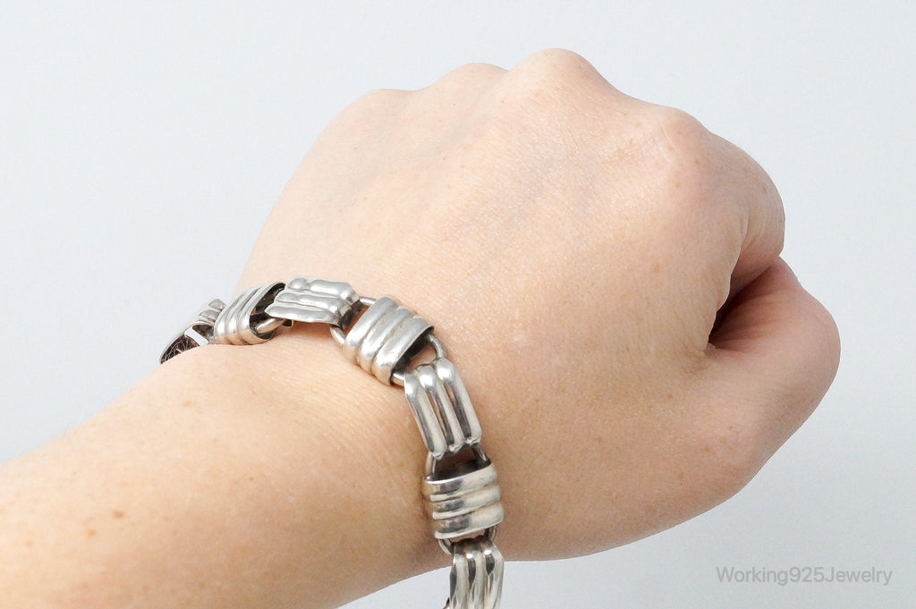 Vintage Designer Napier Modern Large Links Sterling Silver Bracelet | Jewelry > Bracelets | Wiccan Center