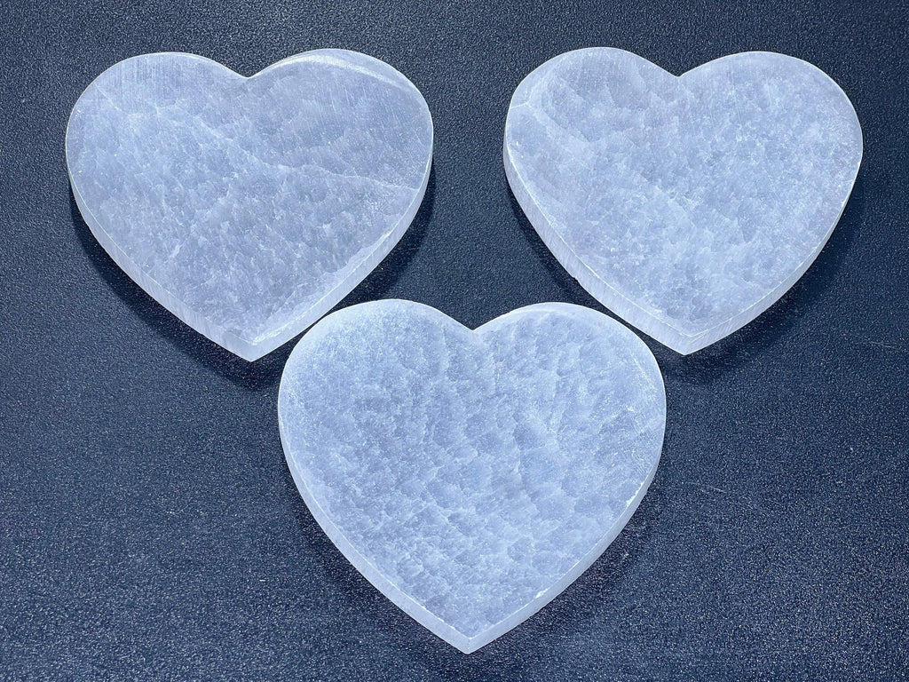 Selenite Crystal Heart Plate (4 Inches) Polished Gemstone Carving Decor | Home & Living > Spirituality & Religion > Prayer Beads & Charms > Metaphysical Crystals | Wiccan Center