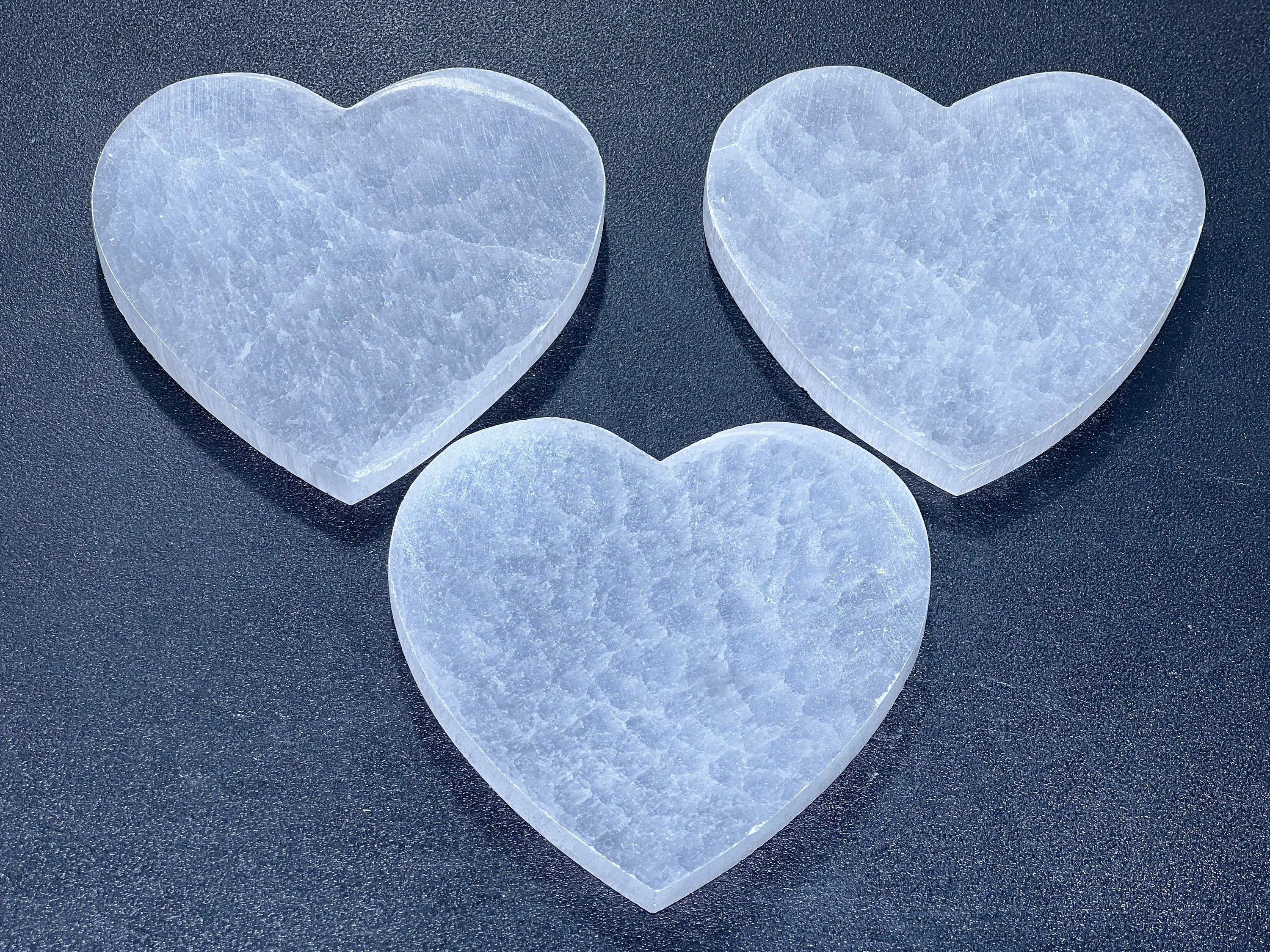 Selenite Crystal Heart Plate (4 Inches) Polished Gemstone Carving Decor | Home & Living > Spirituality & Religion > Prayer Beads & Charms > Metaphysical Crystals | Wiccan Center