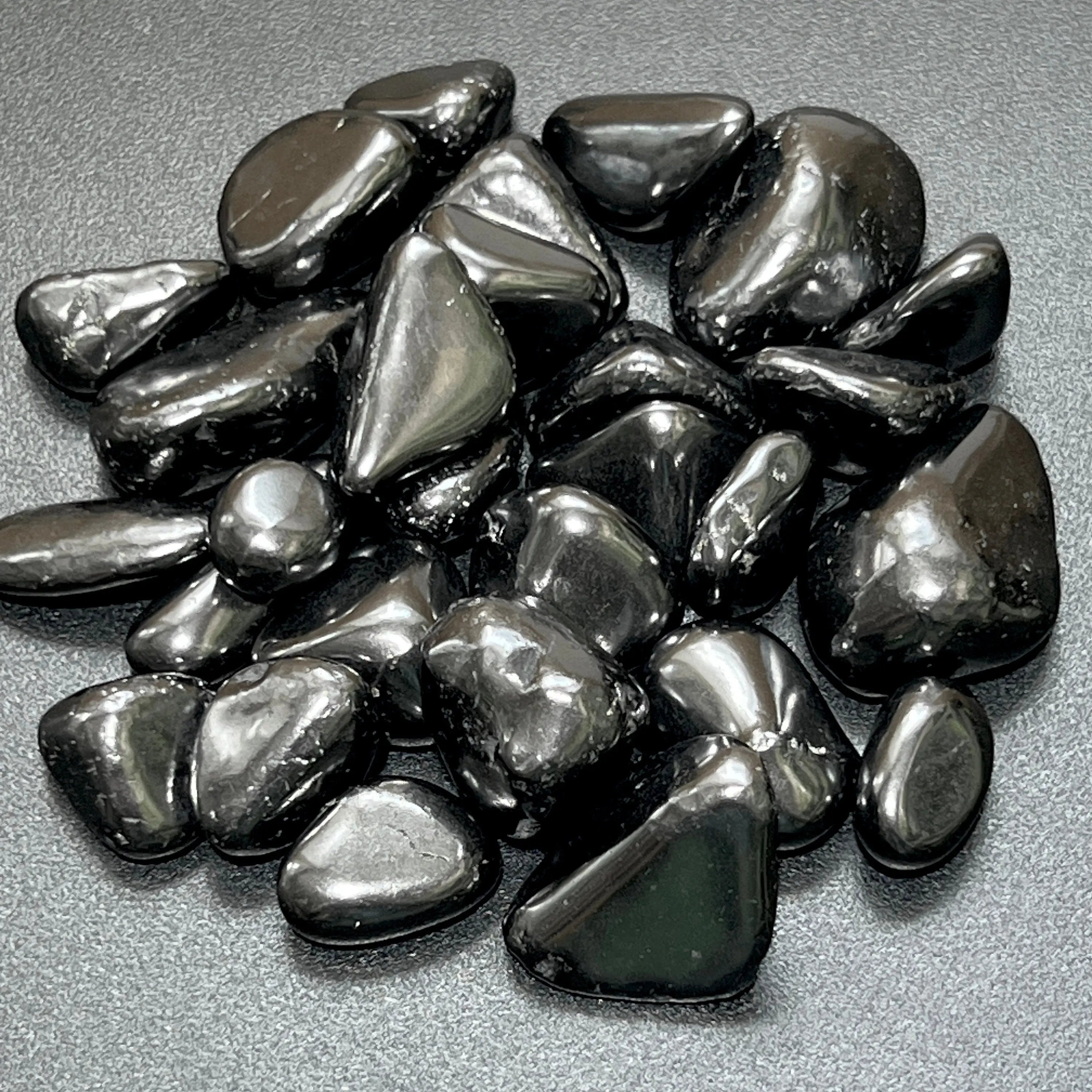 Black Shungite Tumbled Stones Mineral Karelia Russia (By The Piece or Pound) Type 2 Specimen | Home & Living > Home Decor > Home Accents > Rocks & Geodes | Wiccan Center