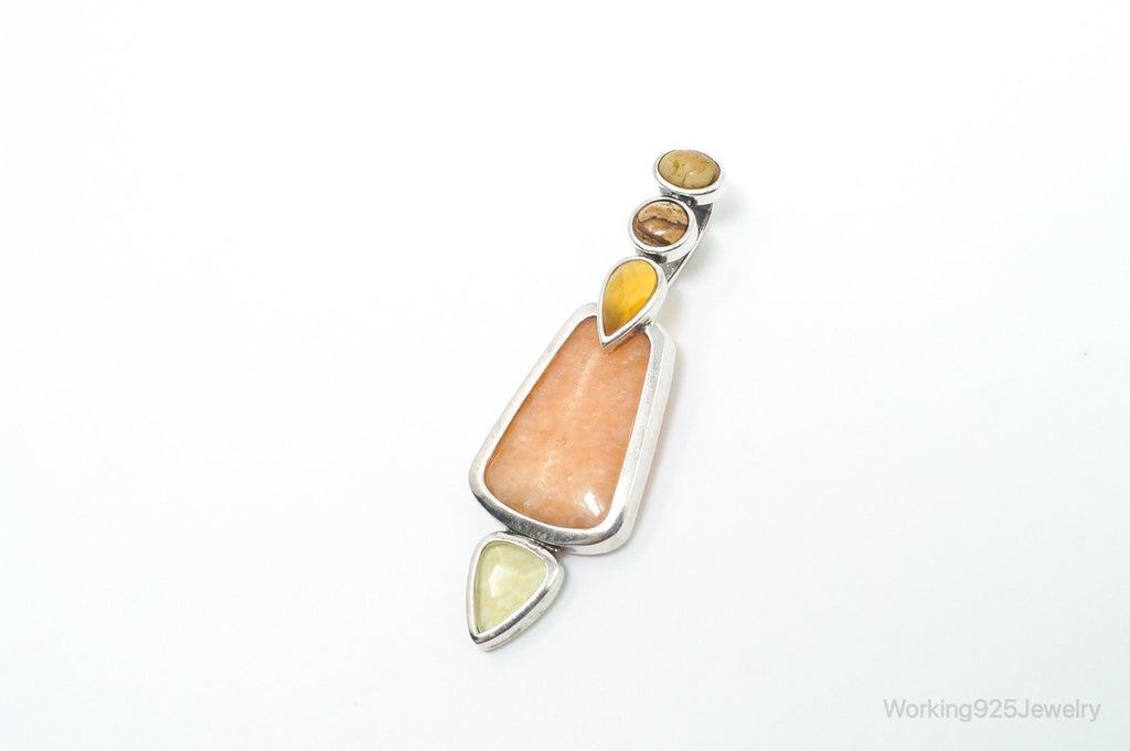 Vintage Designer Whitney Kelly Multi Gem Sterling Silver Pendant | Jewelry > Necklaces > Pendants | Wiccan Center