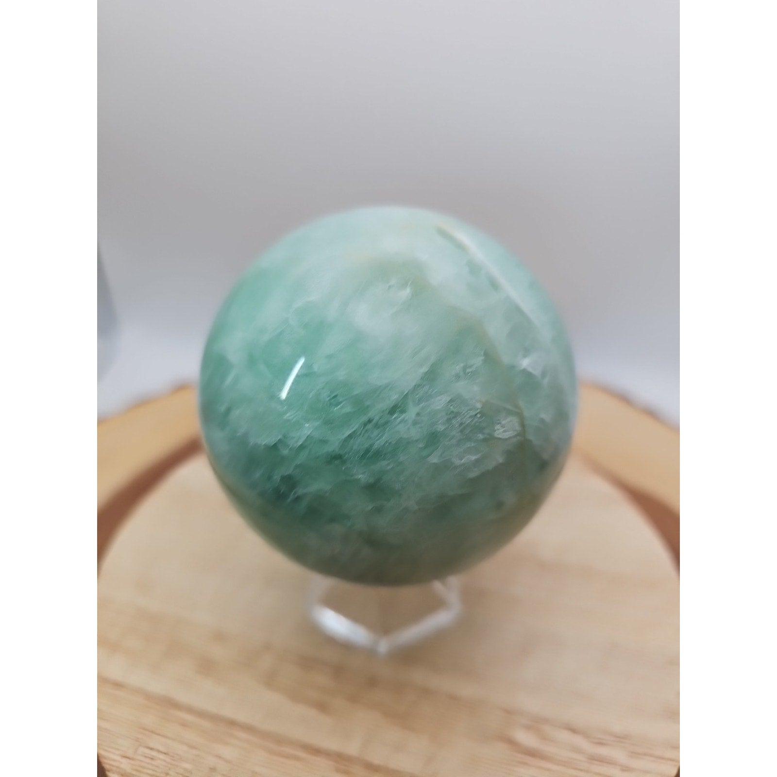 1.43lb Natural Rainbow Fluorite Quartz Crystal Sphere Ball Polished | Crystal Spheres & Eggs | Wiccan Center
