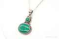 Vintage Large Malachite Southwestern Sterling Silver Necklace | Jewelry > Necklaces > Pendants | Wiccan Center