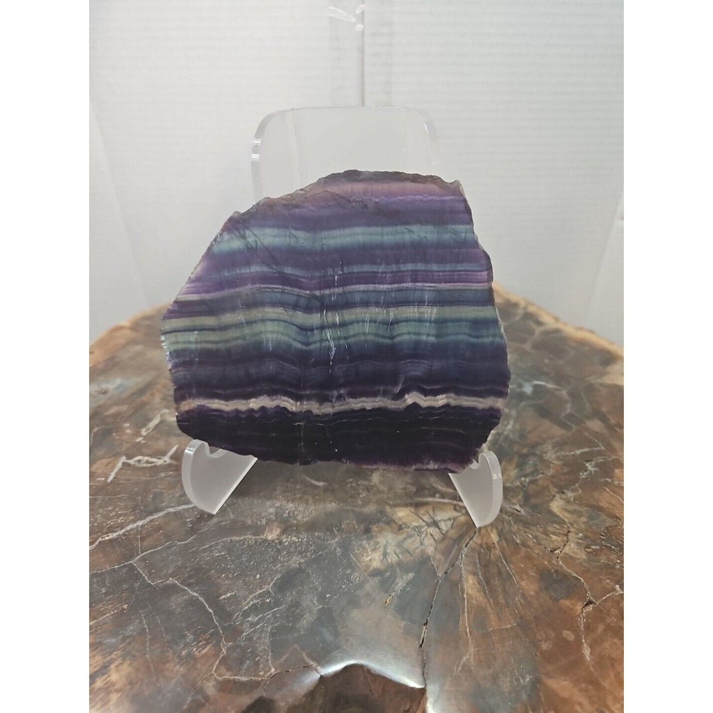 380G Natural beautiful Rainbow Fluorite Crystal flake original stone specimen | Mineral Specimens | Wiccan Center