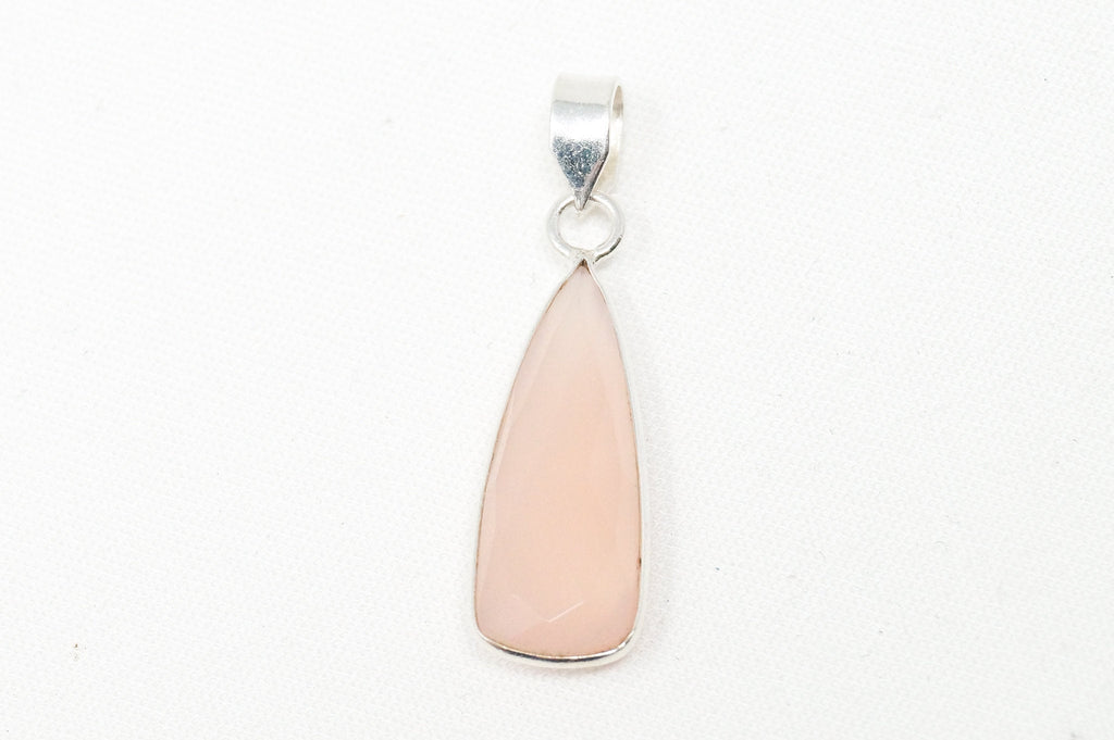 Vintage Designer TGGC Rose Quartz Art Deco Sterling Silver Necklace Pendant | Jewelry > Necklaces > Pendants | Wiccan Center