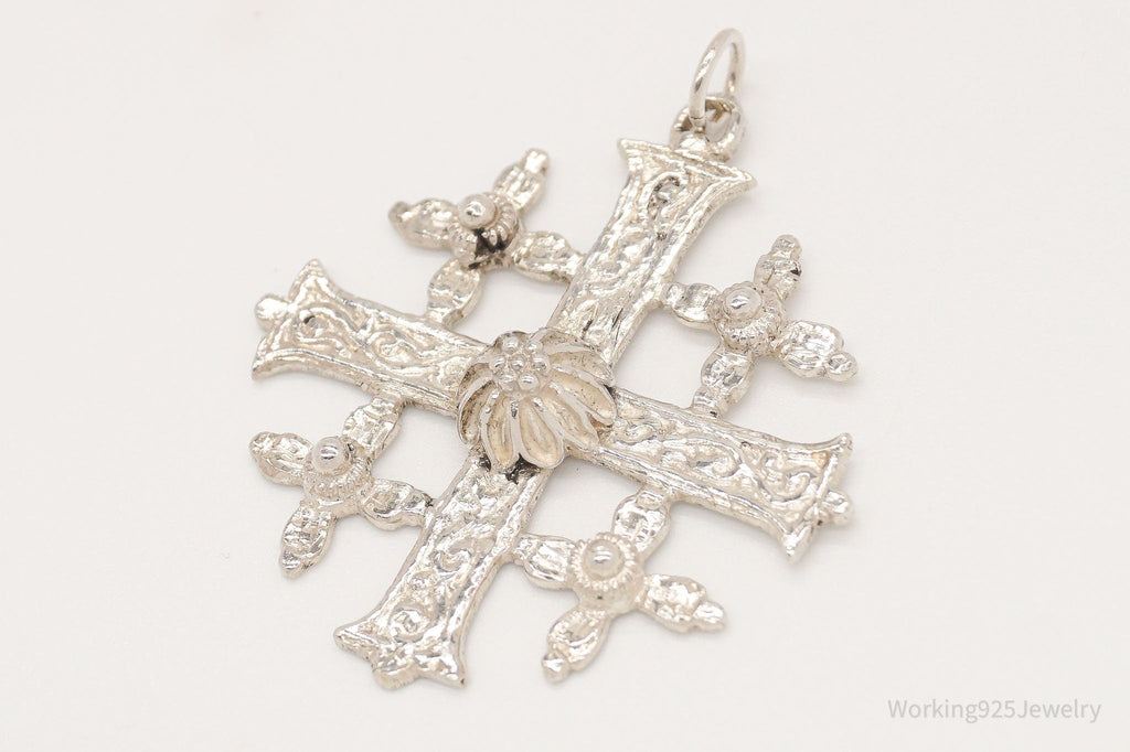 Vintage Large Jerusalem Cross 800 Silver Pendant | Jewelry > Necklaces > Pendants | Wiccan Center