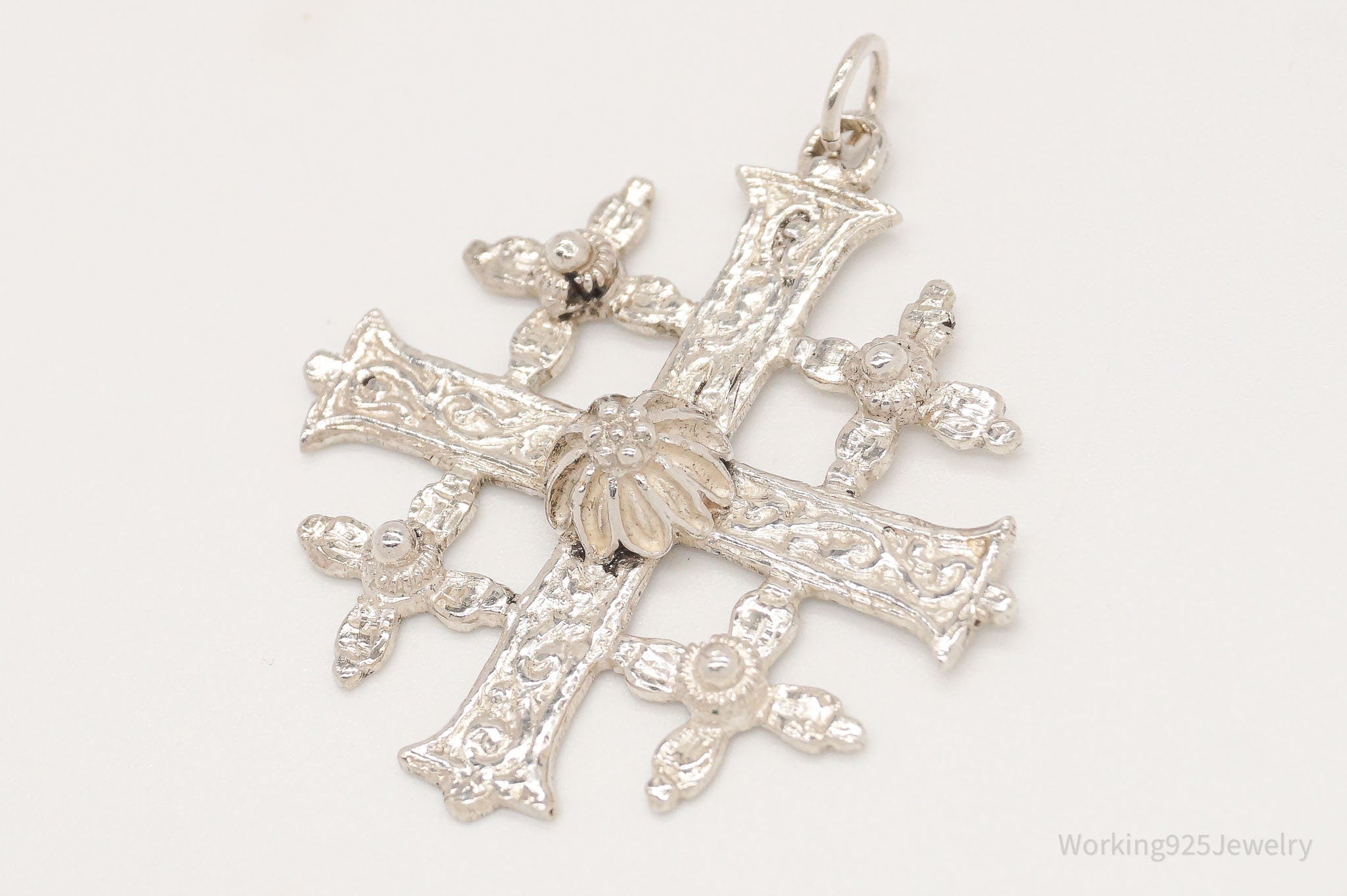 Vintage Large Jerusalem Cross 800 Silver Pendant | Jewelry > Necklaces > Pendants | Wiccan Center