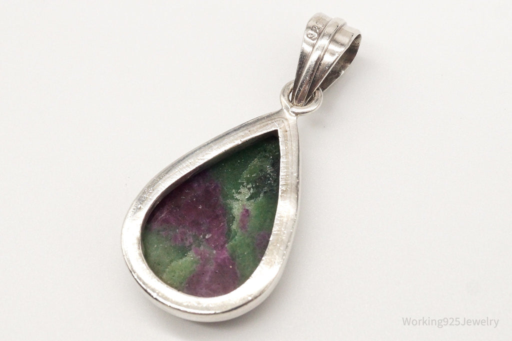Vintage Large Anyolite Ruby-Zoisite Sterling Silver Pendant | Jewelry > Necklaces > Pendants | Wiccan Center