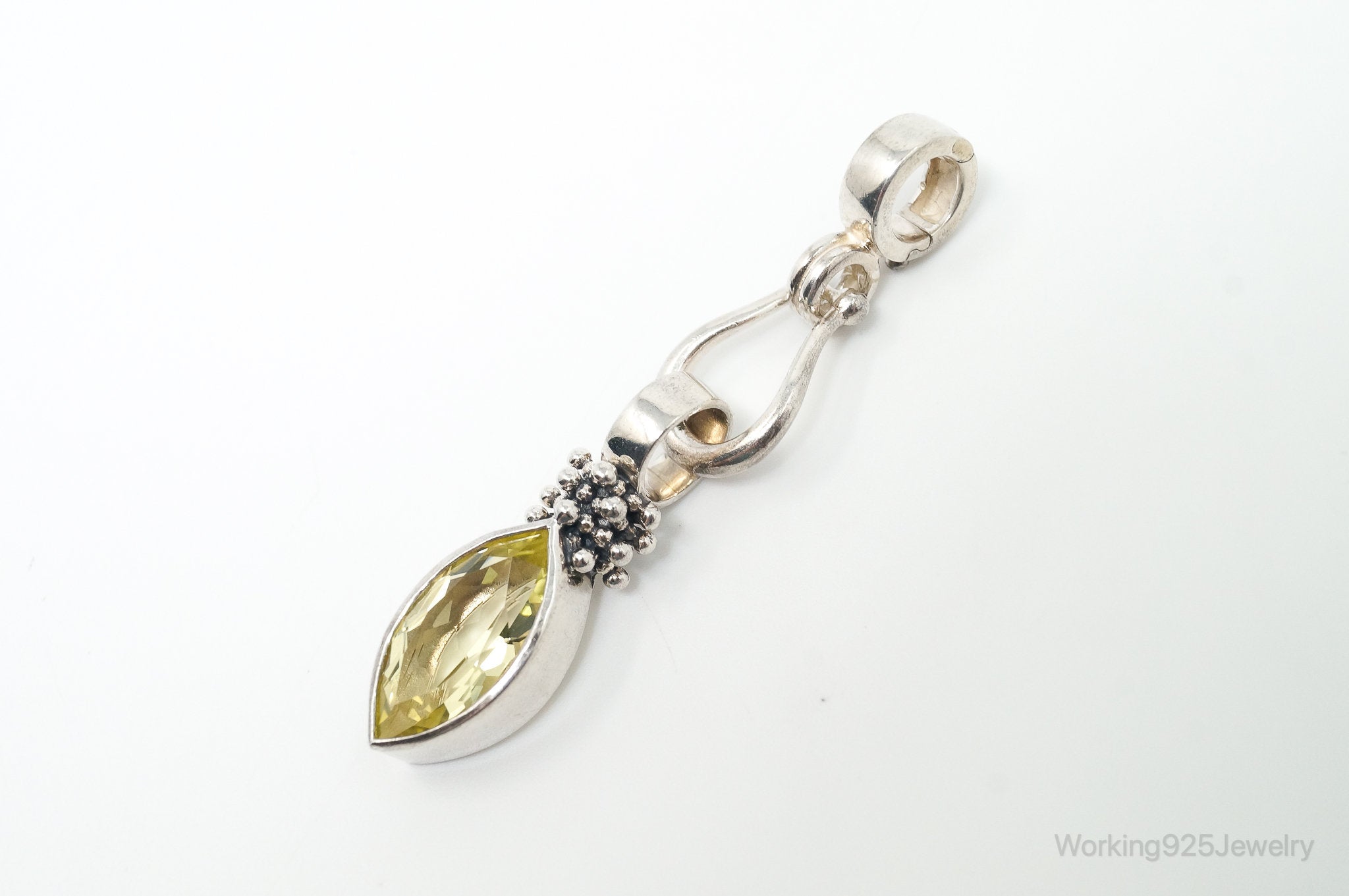 Designer Michael Dawkins Citrine Granulated Sterling Silver Necklace Pendant | Jewelry > Necklaces > Pendants | Wiccan Center