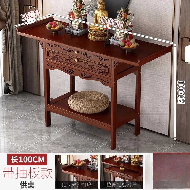 Standing Cabinet Altar – Buddha Table & Home Incense Offering Stand | Religious Altar Table | Wiccan Center