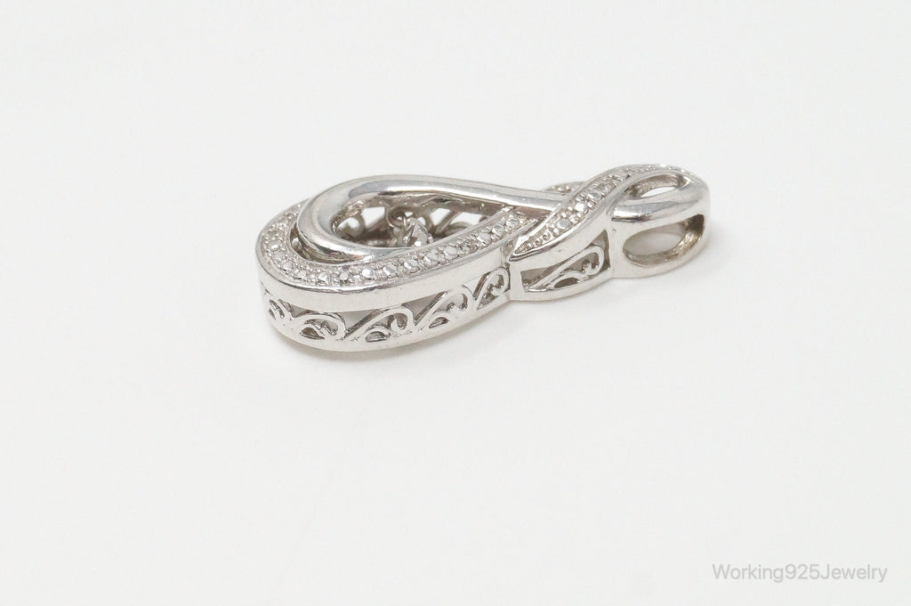 Vintage Diamond Sterling Silver Necklace Pendant | Jewelry > Necklaces > Pendants | Wiccan Center