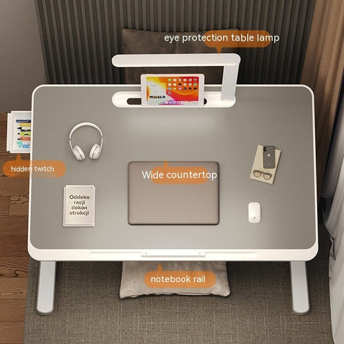 Adjustable Foldable Laptop Bed Desk with Lamp & USB | Table | Wiccan Center