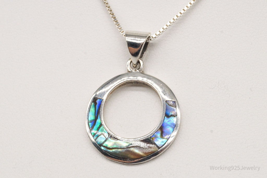 Vintage Paua Abalone Shell Sterling Silver Necklace | Jewelry > Necklaces | Wiccan Center