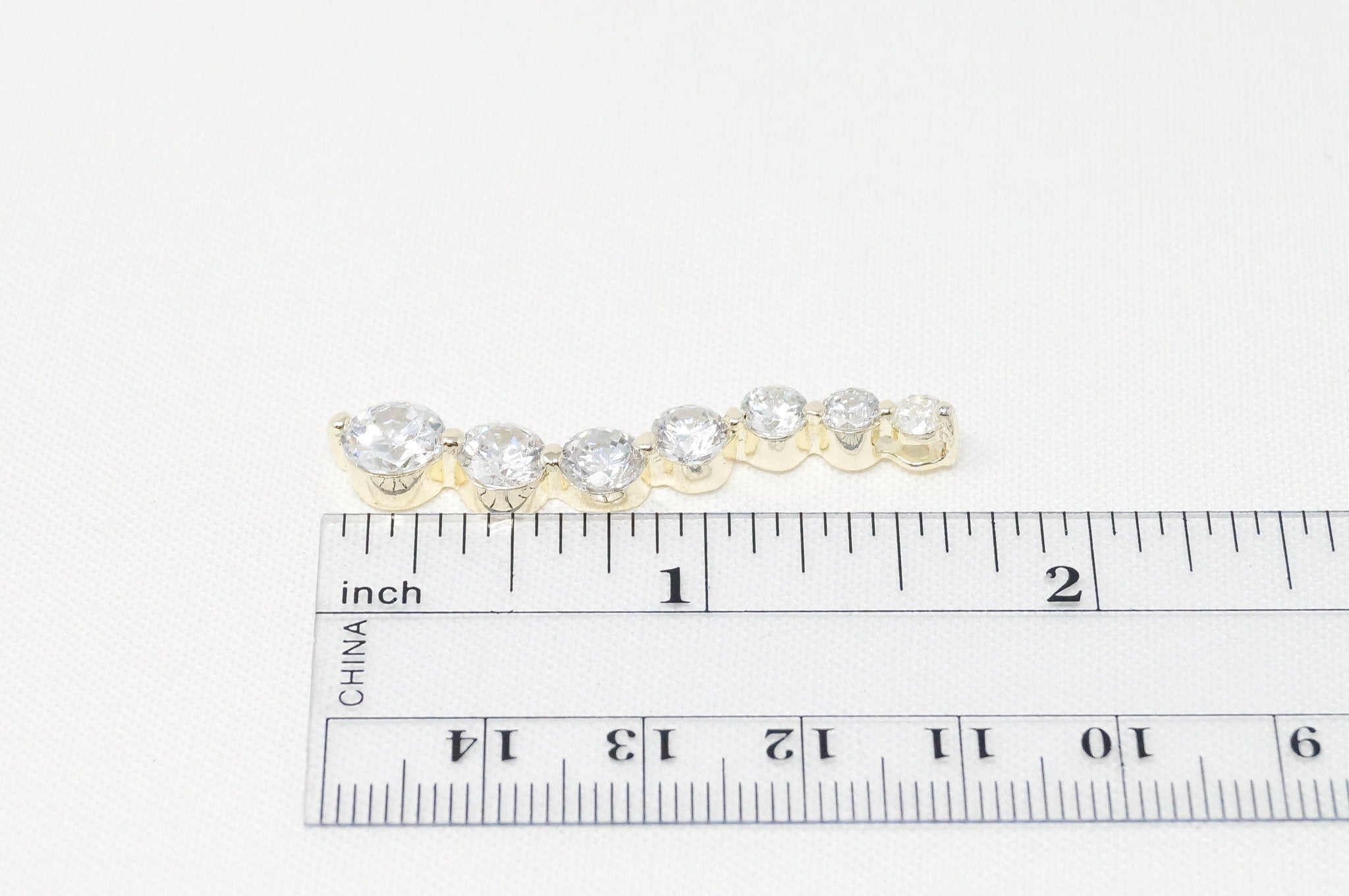 Vtg Gold Vermeil Cubic Zirconia Circles Bubbles Sterling Silver Necklace Pendant | Jewelry > Necklaces > Pendants | Wiccan Center