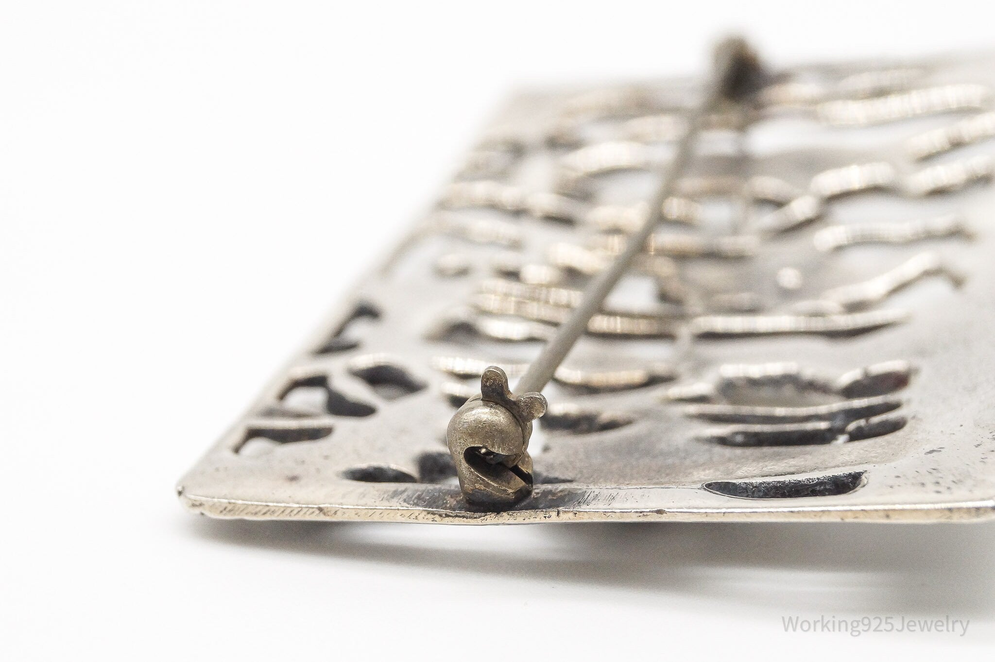 Large Rare Antique Wine Harvest / Making Wine Sterling Silver Brooch Pin | Jewelry > Brooches, Pins & Clips | Wiccan Center