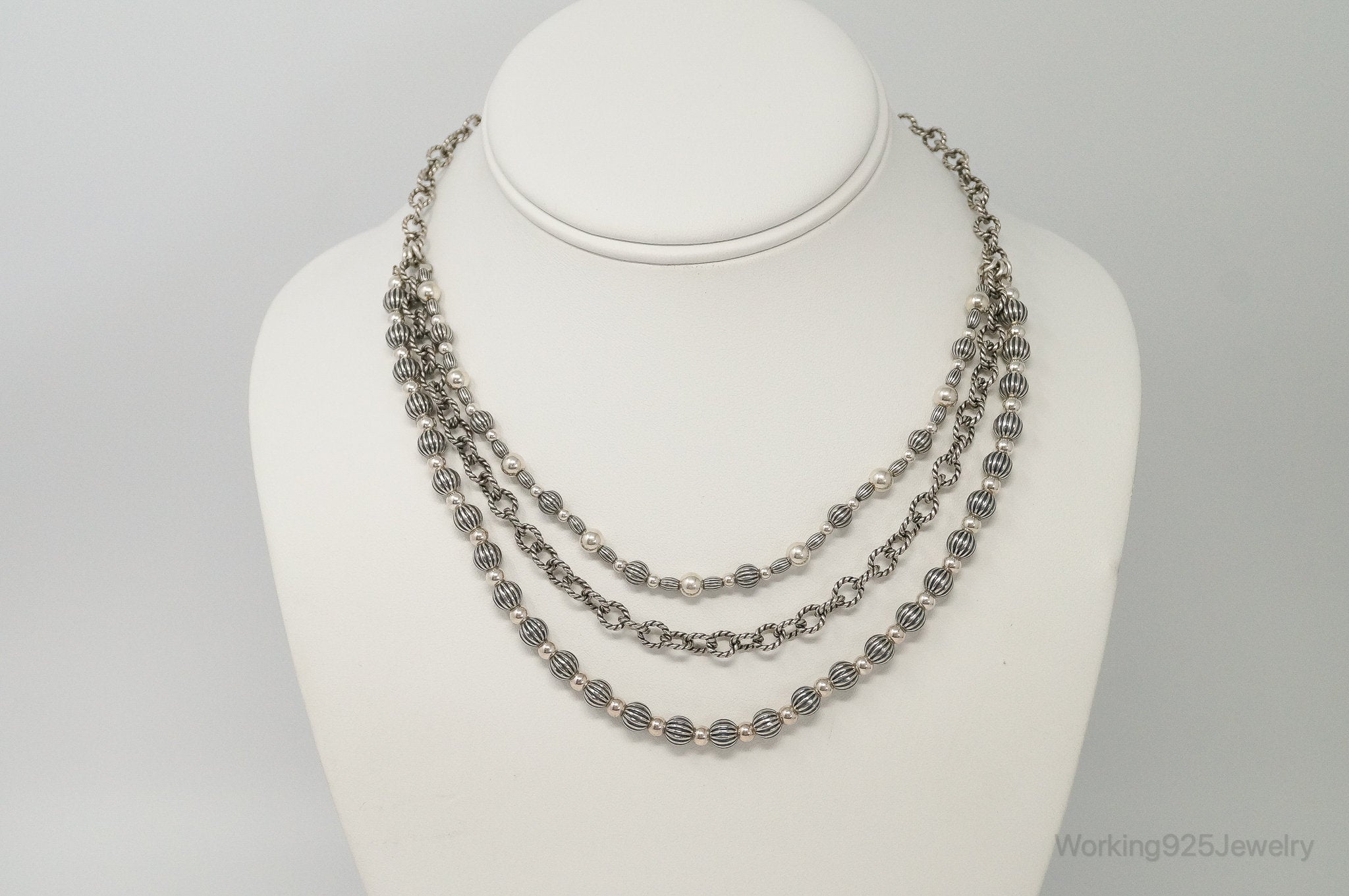 Southwestern Designer Carolyn Pollack Relios Bead Sterling Silver Necklace | Jewelry > Necklaces | Wiccan Center