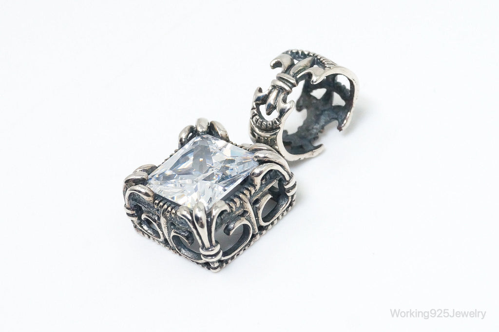 Vintage Designer Silpada "Uptown" CZ Sterling Silver Scroll Necklace Pendant | Jewelry > Necklaces > Pendants | Wiccan Center