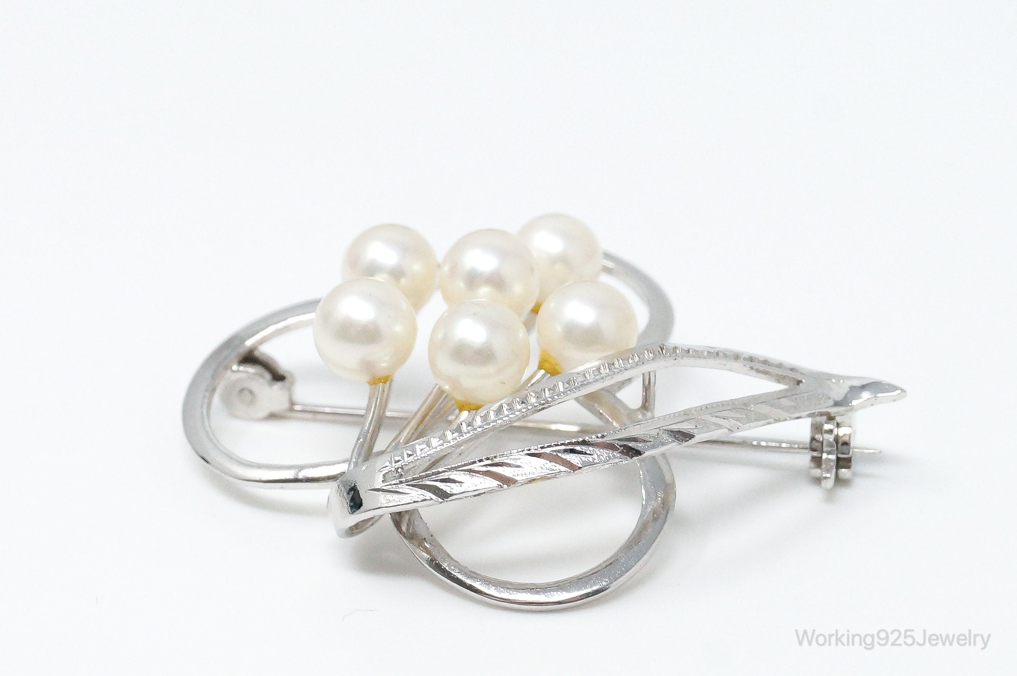 Antique Pearl Sterling Silver Brooch Pin | Jewelry > Brooches, Pins & Clips | Wiccan Center