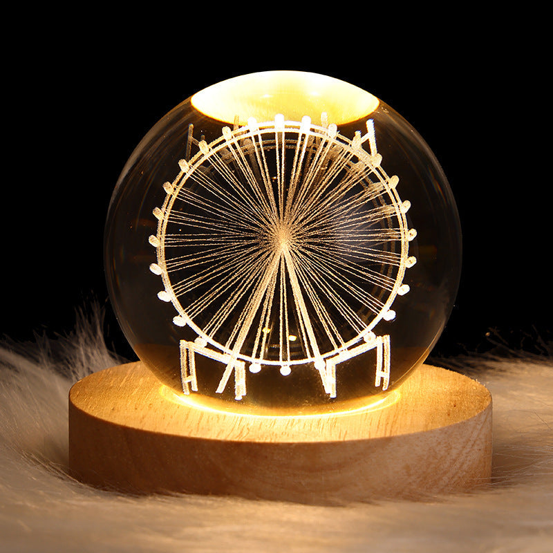 Luminous Starry Sky And Planets Moon Moon Crystal Ball Small Night Lamp Projection Ambience Light Creative Gift New Strange Gift | 0 | Wiccan Center
