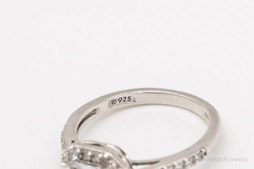 Vintage Cubic Zirconia Sterling Silver Ring Size 9 | Jewelry > Rings | Wiccan Center