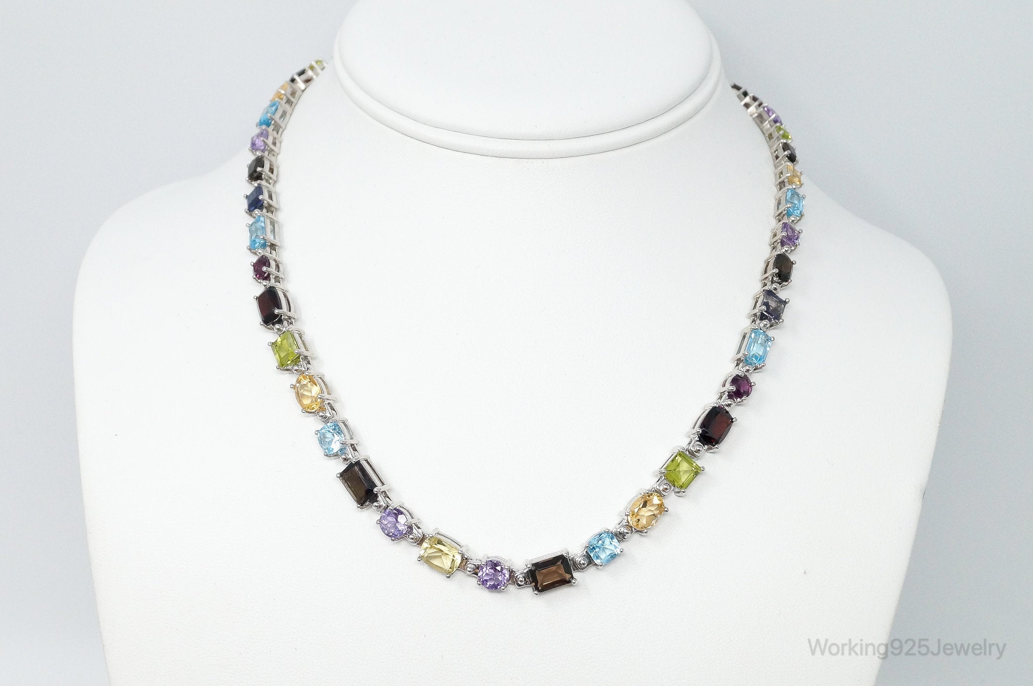 Vintage Multi Stone Sterling Silver Necklace | Jewelry > Necklaces > Pendants | Wiccan Center