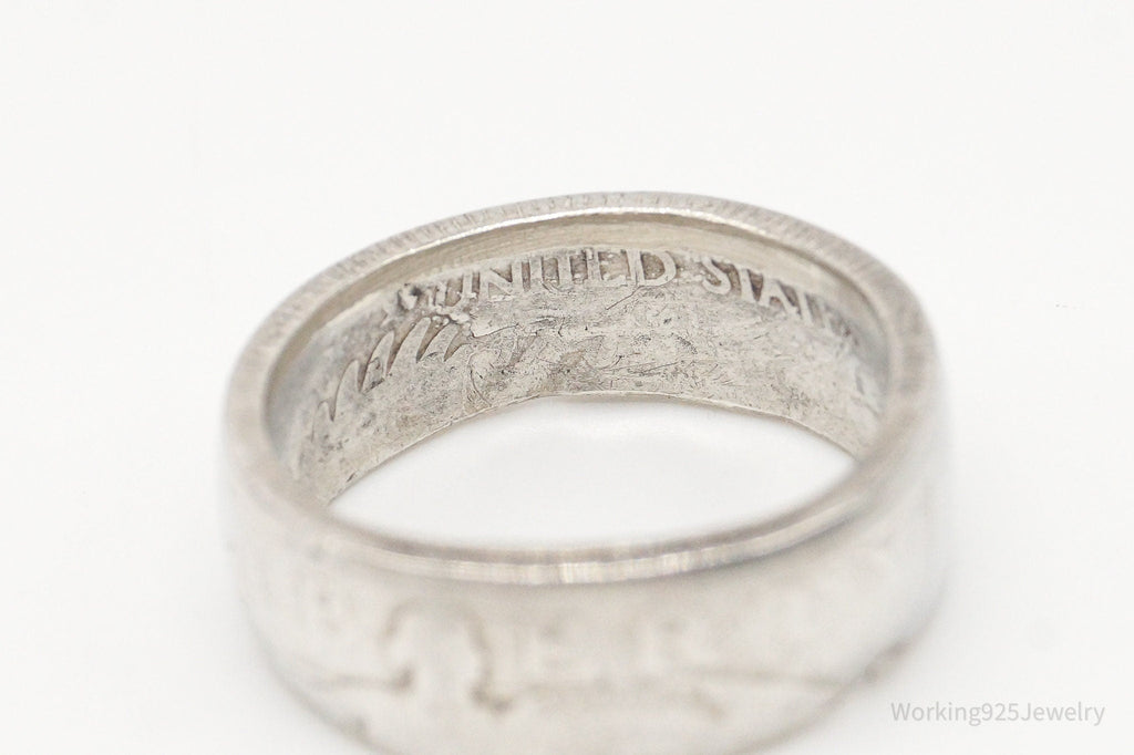 Vintage 1925 Standing Liberty Quarter Dollar Coin Silver Ring - Size 6.75 | Jewelry > Rings | Wiccan Center