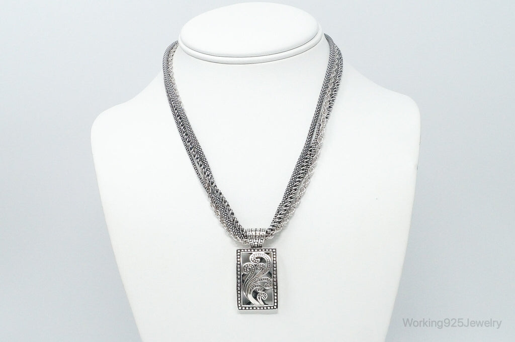 Designer Silpada Four Strand Chain Sterling Silver Necklace | Jewelry > Necklaces > Pendants | Wiccan Center