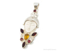 Large Vintage Goddess Multi Gem Sterling Silver Pendant | Jewelry > Necklaces > Pendants | Wiccan Center