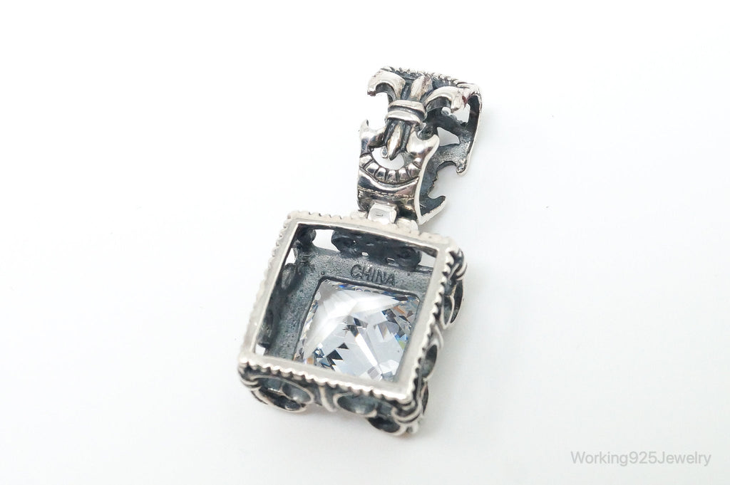 Vintage Designer Silpada "Uptown" CZ Sterling Silver Scroll Necklace Pendant | Jewelry > Necklaces > Pendants | Wiccan Center