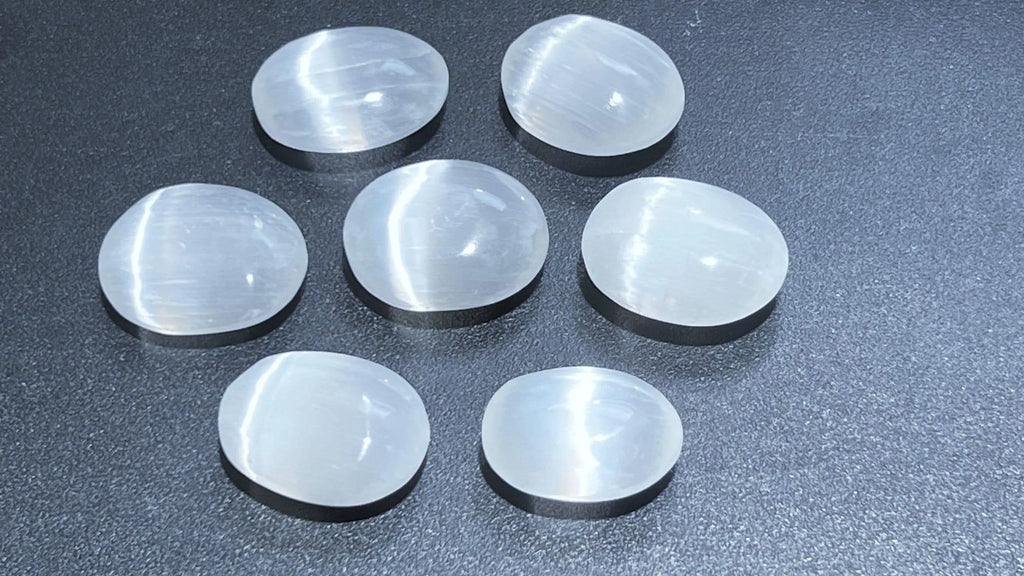 Selenite Crystal Mini Small Palm Stone Orb Carving Wholesale Bulk Gemstone Lot | Home & Living > Spirituality & Religion > Prayer Beads & Charms > Metaphysical Crystals | Wiccan Center