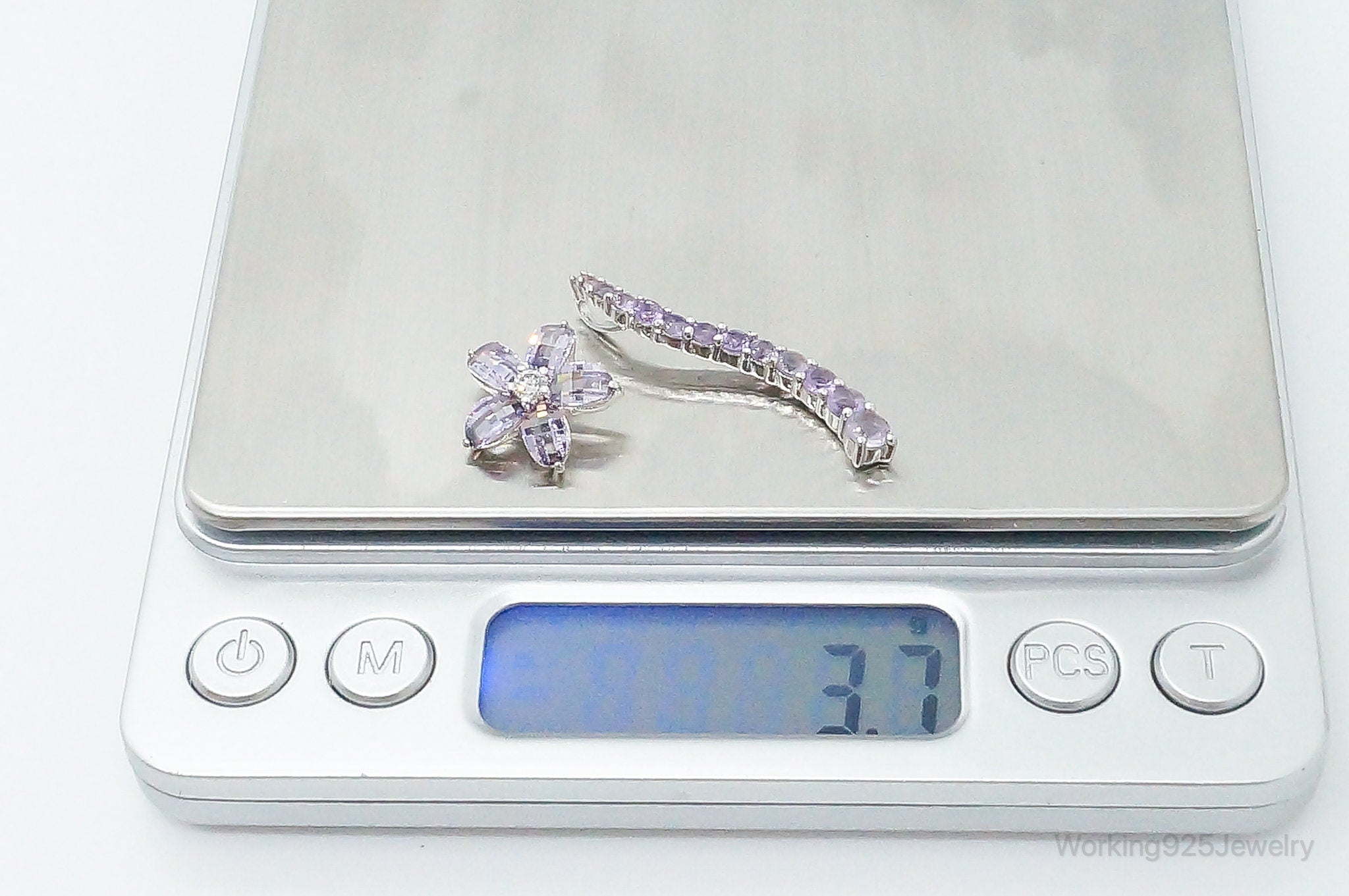 Amethyst Cubic Zirconia Sterling Silver Necklace Pendants | Jewelry > Necklaces > Pendants | Wiccan Center