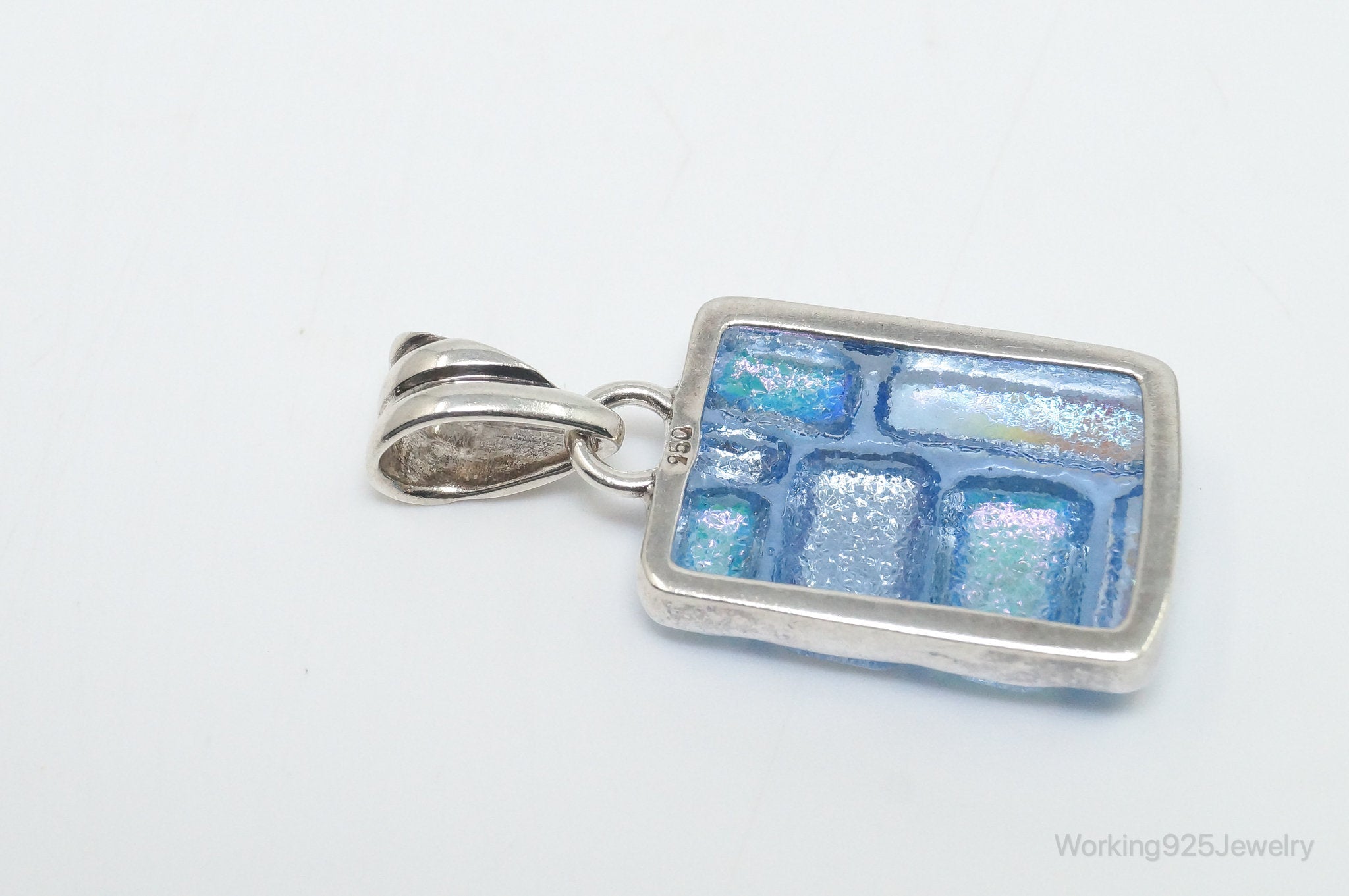 Vintage Large Art Glass 900 Silver Necklace Pendant | Jewelry > Necklaces > Pendants | Wiccan Center