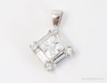 Vintage Art Deco Cubic Zirconia Sterling Silver Necklace Pendant | Jewelry > Necklaces > Pendants | Wiccan Center