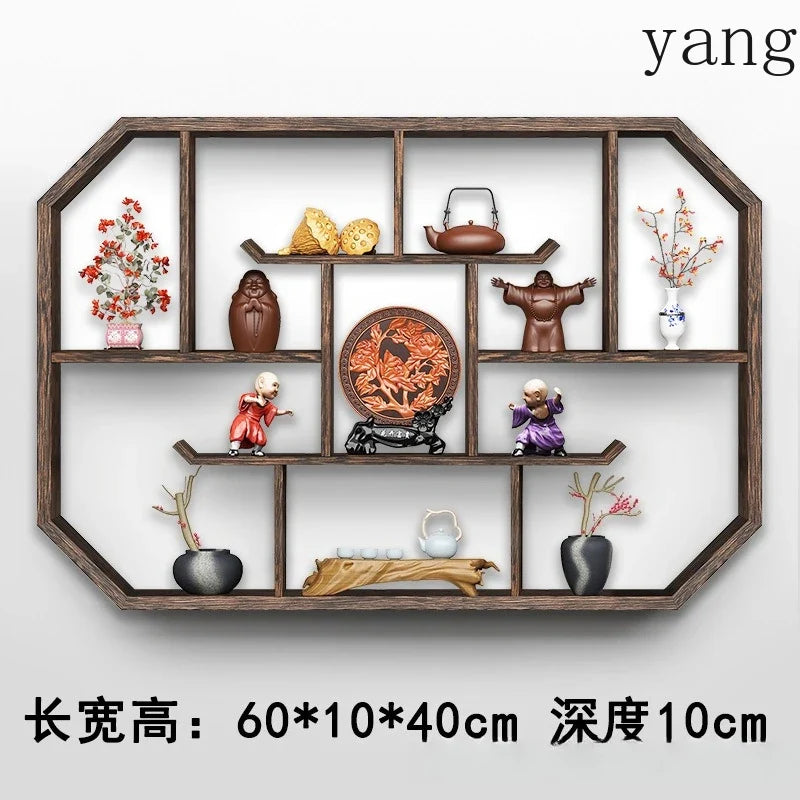 Solid Wood Duobao Bogu Display Shelf | Modern Chinese Curio Etagere | Shelving | Wiccan Center