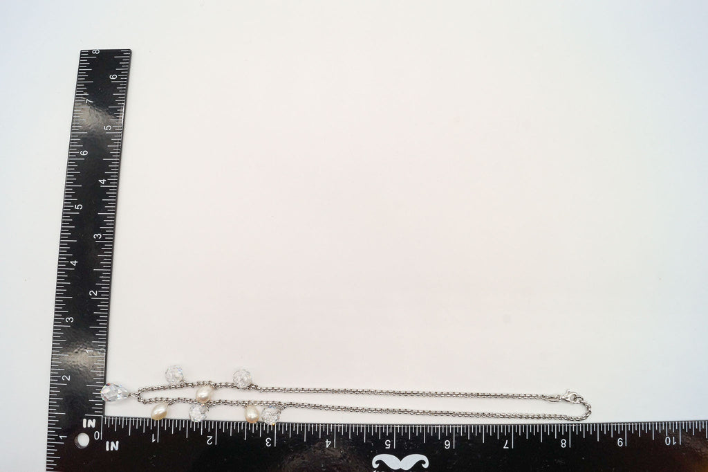 Vintage Pearl Crystal Quartz Sterling Silver Necklace | Jewelry > Necklaces > Pendants | Wiccan Center