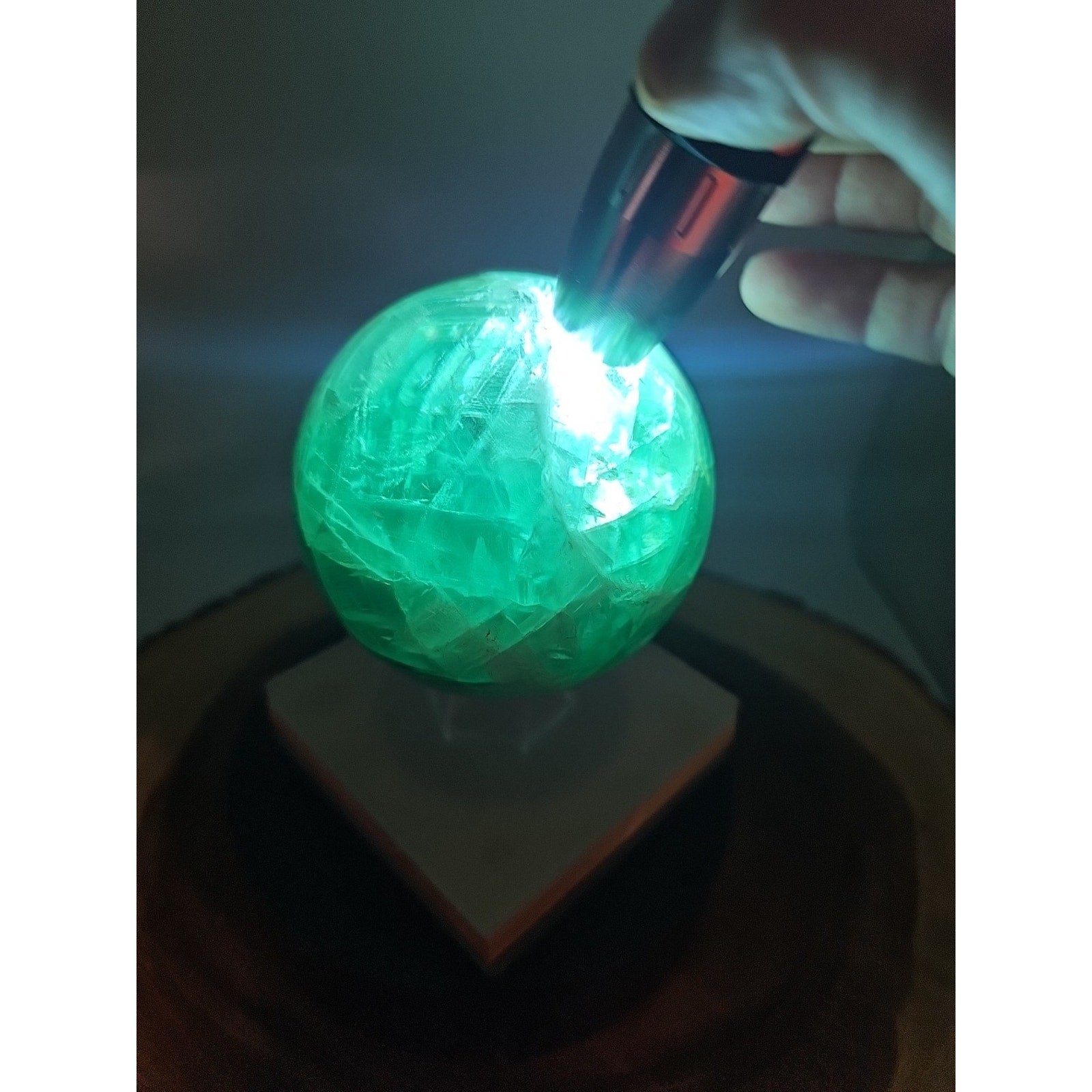 2.84Natural Rainbow Fluorite Quartz Crystal Sphere Ball Polished Healing | Crystal Spheres & Eggs | Wiccan Center