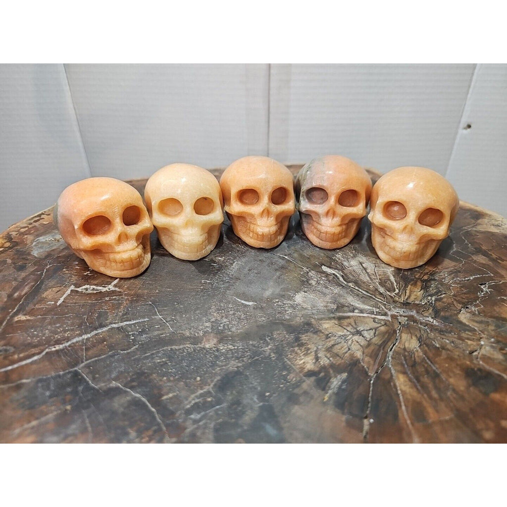 Natural Sunstone Quartz Crystal Skull Carving — Brazil | CrystalCloud Company | Crystal Carvings & Skulls | Wiccan Center