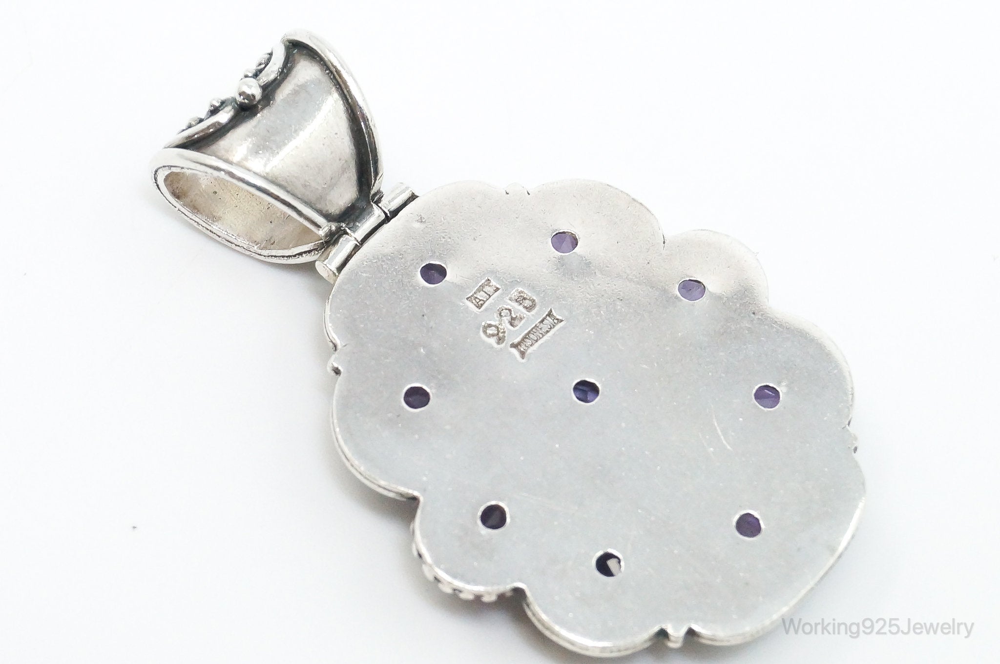 Large Indonesia Designer ATI Amethyst Sterling Silver Necklace Pendant | Jewelry > Necklaces > Pendants | Wiccan Center
