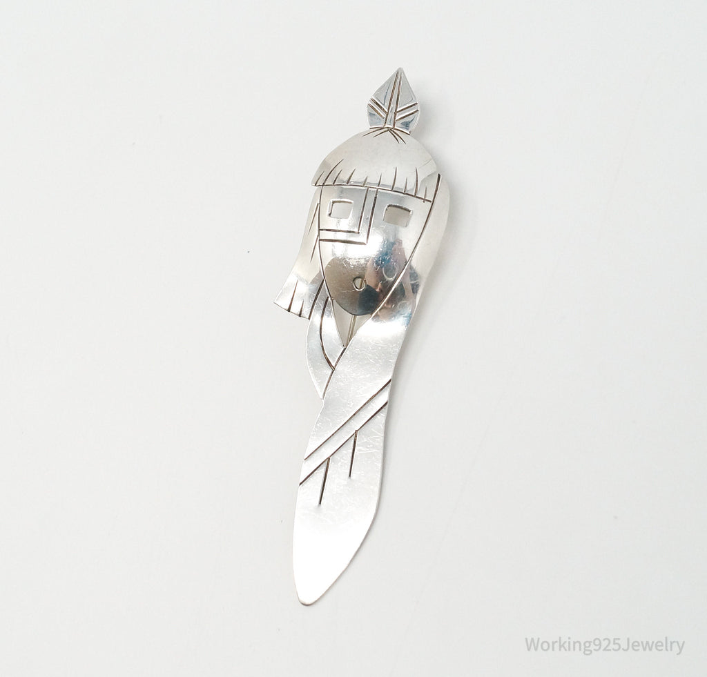 Vintage Native American RMJ Handmade Sterling Silver Brooch Pendant | Jewelry > Necklaces > Pendants | Wiccan Center