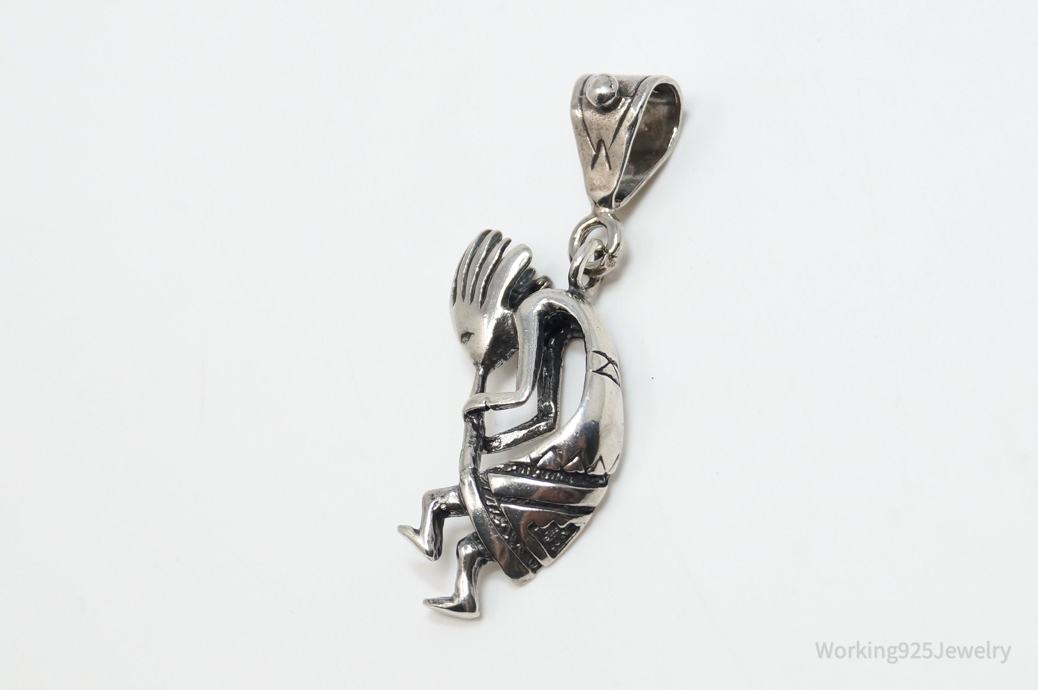 Large Vintage Native American Dancing Kokopelli Sterling Silver Pendant | Jewelry > Necklaces > Pendants | Wiccan Center