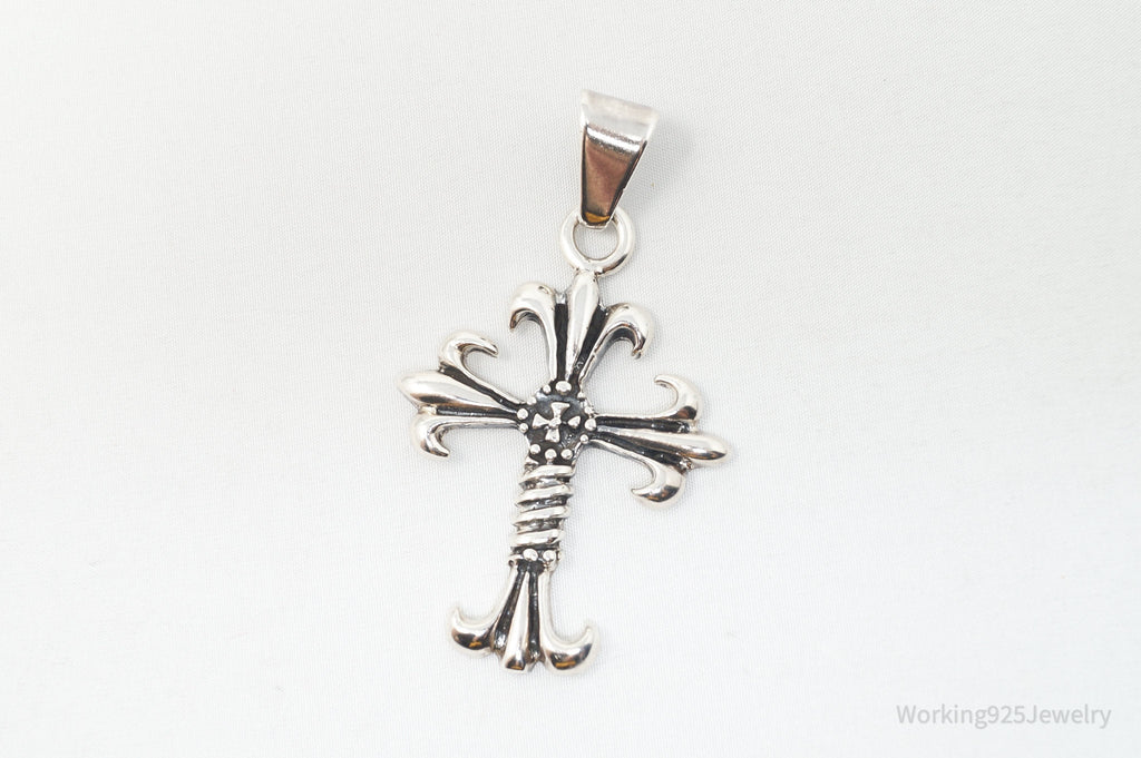 Vintage Large Cross Sterling Silver Necklace Pendant | Jewelry > Necklaces > Pendants | Wiccan Center