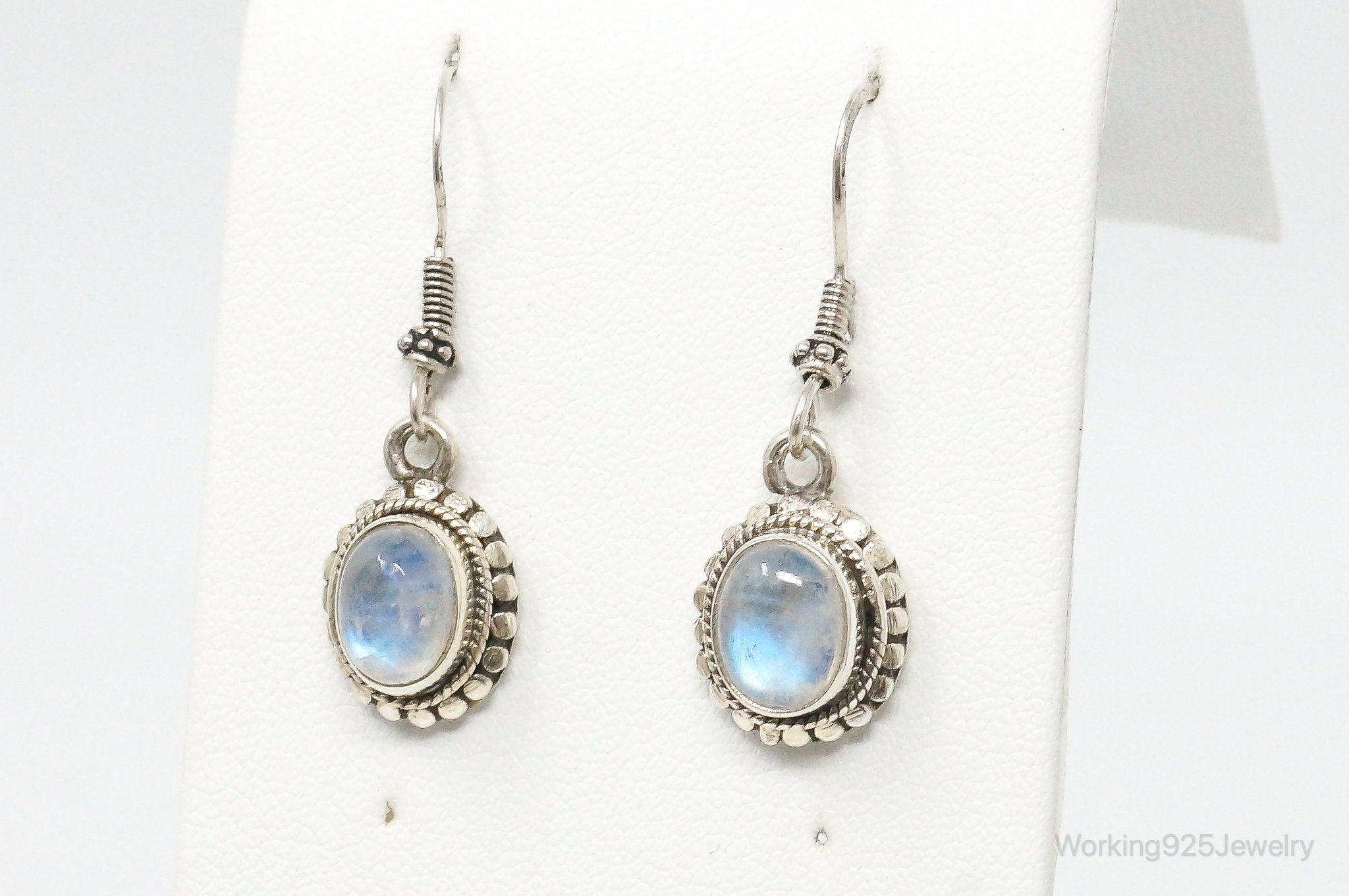 Vintage Moonstone Bali Style Sterling Silver Earrings | Jewelry > Earrings | Wiccan Center